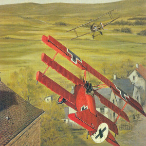 Richthofen chasing May - Barry Weekley painting